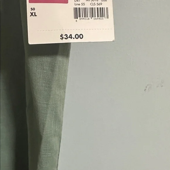 Covington Button Up Green Shirt Mens XL 46-48 100% Cotton Flap Pockets - Picture 4 of 5